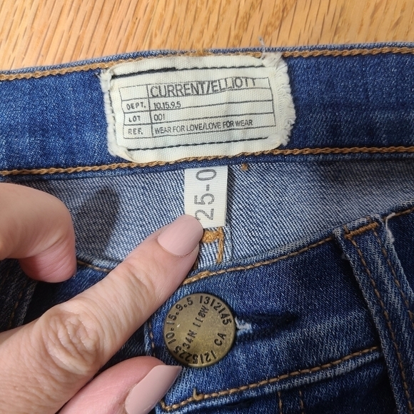 Current Elliott Size 25 The Stiletto Skinny Jeans in Niagra Destroy - Picture 4 of 7